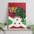 Personalized Burundi Canvas Wall Art Lion and Coat Of Arms - Flag Style