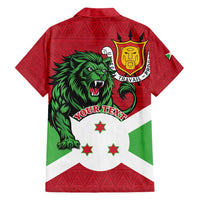 Personalized Burundi Family Matching Long Sleeve Bodycon Dress and Hawaiian Shirt Lion and Coat Of Arms - Flag Style