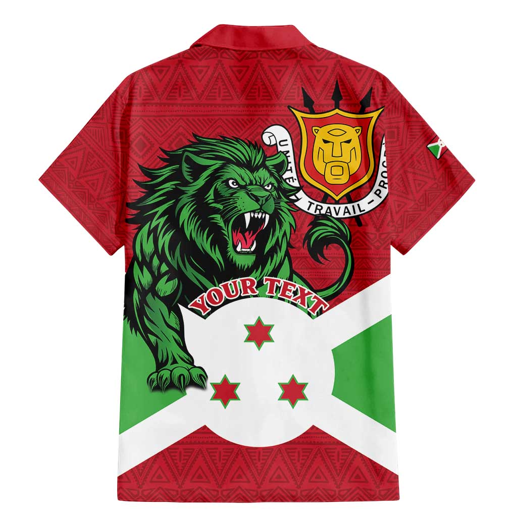 Personalized Burundi Family Matching Mermaid Dress and Hawaiian Shirt Lion and Coat Of Arms - Flag Style