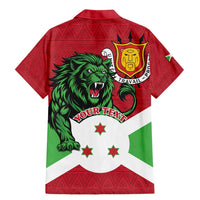 Personalized Burundi Family Matching Mermaid Dress and Hawaiian Shirt Lion and Coat Of Arms - Flag Style