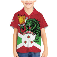 Personalized Burundi Family Matching Mermaid Dress and Hawaiian Shirt Lion and Coat Of Arms - Flag Style