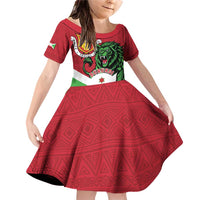 Personalized Burundi Family Matching Off Shoulder Short Dress and Hawaiian Shirt Lion and Coat Of Arms - Flag Style