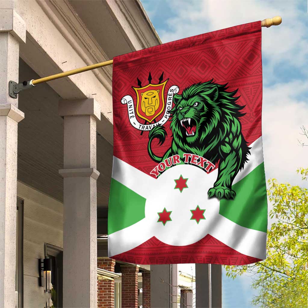 Personalized Burundi Garden Flag Lion and Coat Of Arms - Flag Style