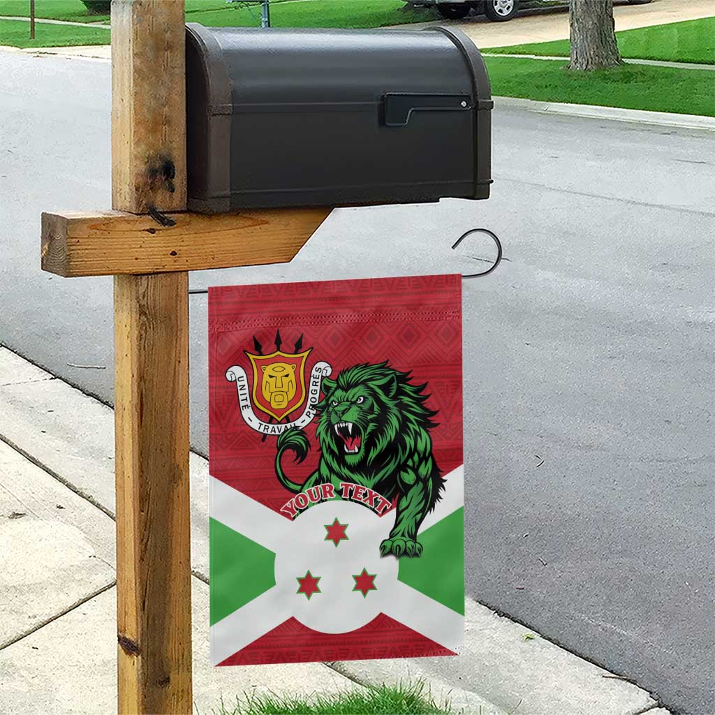 Personalized Burundi Garden Flag Lion and Coat Of Arms - Flag Style