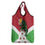 Personalized Burundi Grocery Bag Lion and Coat Of Arms - Flag Style