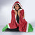Personalized Burundi Hooded Blanket Lion and Coat Of Arms - Flag Style