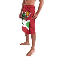 Personalized Burundi Lavalava Lion and Coat Of Arms - Flag Style