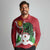Personalized Burundi Long Sleeve Polo Shirt Lion and Coat Of Arms - Flag Style