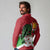 Personalized Burundi Long Sleeve Polo Shirt Lion and Coat Of Arms - Flag Style