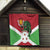 Personalized Burundi Quilt Lion and Coat Of Arms - Flag Style