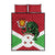 Personalized Burundi Quilt Bed Set Lion and Coat Of Arms - Flag Style