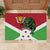 Personalized Burundi Rubber Doormat Lion and Coat Of Arms - Flag Style