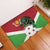 Personalized Burundi Rubber Doormat Lion and Coat Of Arms - Flag Style