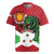 Personalized Burundi Rugby Jersey Lion and Coat Of Arms - Flag Style