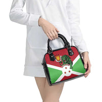 Personalized Burundi Shoulder Handbag Lion and Coat Of Arms - Flag Style