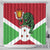 Personalized Burundi Shower Curtain Lion and Coat Of Arms - Flag Style