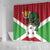 Personalized Burundi Shower Curtain Lion and Coat Of Arms - Flag Style