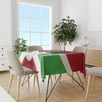 Personalized Burundi Tablecloth Lion and Coat Of Arms - Flag Style