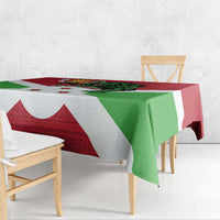 Personalized Burundi Tablecloth Lion and Coat Of Arms - Flag Style