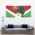 Personalized Burundi Tapestry Lion and Coat Of Arms - Flag Style