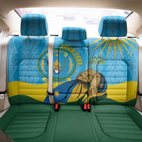 Personalized Rwanda Independence Day Back Car Seat Cover Coat Of Arms Imigongo Pattern