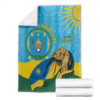 Personalized Rwanda Independence Day Blanket Coat Of Arms Imigongo Pattern