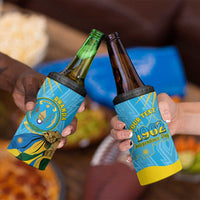 Personalized Rwanda Independence Day 4 in 1 Can Cooler Tumbler Coat Of Arms Imigongo Pattern