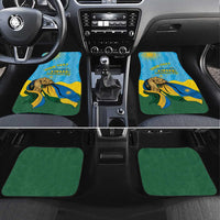 Personalized Rwanda Independence Day Car Mats Coat Of Arms Imigongo Pattern
