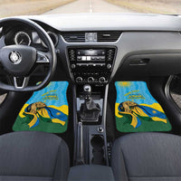 Personalized Rwanda Independence Day Car Mats Coat Of Arms Imigongo Pattern
