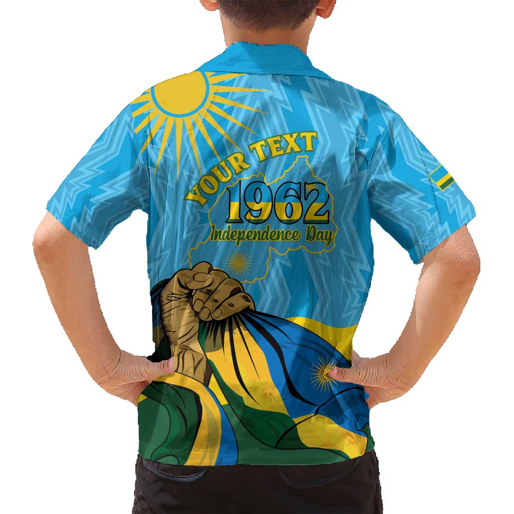 Personalized Rwanda Independence Day Family Matching Summer Maxi Dress and Hawaiian Shirt Coat Of Arms Imigongo Pattern