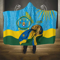 Personalized Rwanda Independence Day Hooded Blanket Coat Of Arms Imigongo Pattern