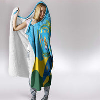 Personalized Rwanda Independence Day Hooded Blanket Coat Of Arms Imigongo Pattern