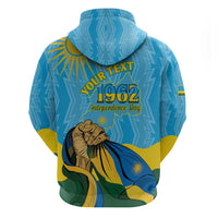 Personalized Rwanda Independence Day Hoodie Coat Of Arms Imigongo Pattern