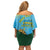 Personalized Rwanda Independence Day Off Shoulder Short Dress Coat Of Arms Imigongo Pattern