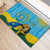 Personalized Rwanda Independence Day Rubber Doormat Coat Of Arms Imigongo Pattern