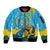 Personalized Rwanda Independence Day Sleeve Zip Bomber Jacket Coat Of Arms Imigongo Pattern