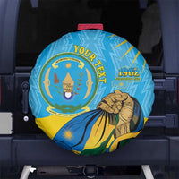 Personalized Rwanda Independence Day Spare Tire Cover Coat Of Arms Imigongo Pattern