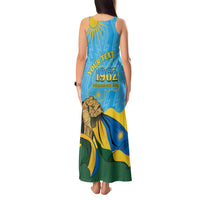 Personalized Rwanda Independence Day Tank Maxi Dress Coat Of Arms Imigongo Pattern