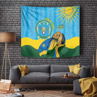 Personalized Rwanda Independence Day Tapestry Coat Of Arms Imigongo Pattern