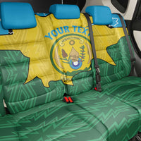 Personalized Rwanda Back Car Seat Cover Coat Of Arms Imigongo Pattern - Sporty Style