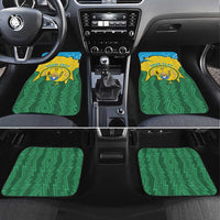 Personalized Rwanda Car Mats Coat Of Arms Imigongo Pattern - Sporty Style