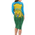 Personalized Rwanda Family Matching Long Sleeve Bodycon Dress and Hawaiian Shirt Coat Of Arms Imigongo Pattern - Sporty Style