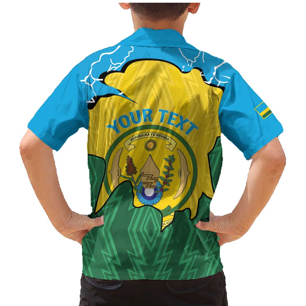 Personalized Rwanda Family Matching Mermaid Dress and Hawaiian Shirt Coat Of Arms Imigongo Pattern - Sporty Style