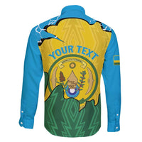 Personalized Rwanda Family Matching Mermaid Dress and Hawaiian Shirt Coat Of Arms Imigongo Pattern - Sporty Style