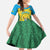 Personalized Rwanda Family Matching Off The Shoulder Long Sleeve Dress and Hawaiian Shirt Coat Of Arms Imigongo Pattern - Sporty Style