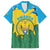 Personalized Rwanda Family Matching Off The Shoulder Long Sleeve Dress and Hawaiian Shirt Coat Of Arms Imigongo Pattern - Sporty Style