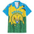 Personalized Rwanda Family Matching Off Shoulder Maxi Dress and Hawaiian Shirt Coat Of Arms Imigongo Pattern - Sporty Style