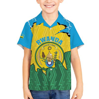 Personalized Rwanda Family Matching Off Shoulder Maxi Dress and Hawaiian Shirt Coat Of Arms Imigongo Pattern - Sporty Style