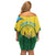 Personalized Rwanda Family Matching Off Shoulder Short Dress and Hawaiian Shirt Coat Of Arms Imigongo Pattern - Sporty Style