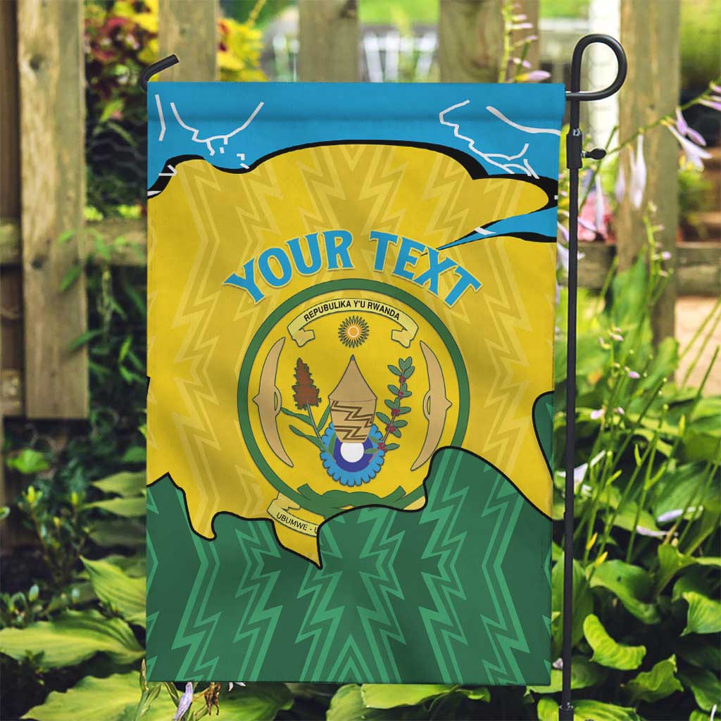 Personalized Rwanda Garden Flag Coat Of Arms Imigongo Pattern - Sporty Style